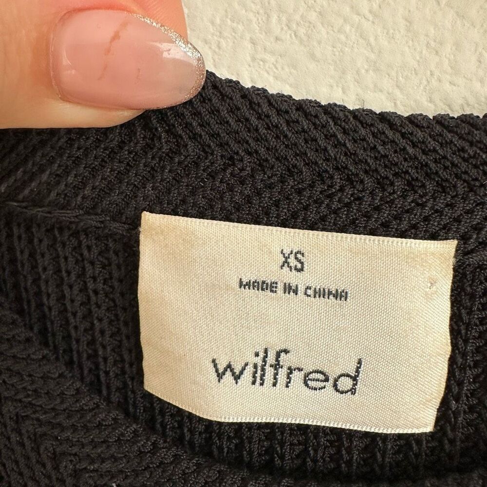 Wilfred Aritzia Knit Sweater Tank Black Size XS Palmier Tunic Sleeveless Side - Picture 4 of 7